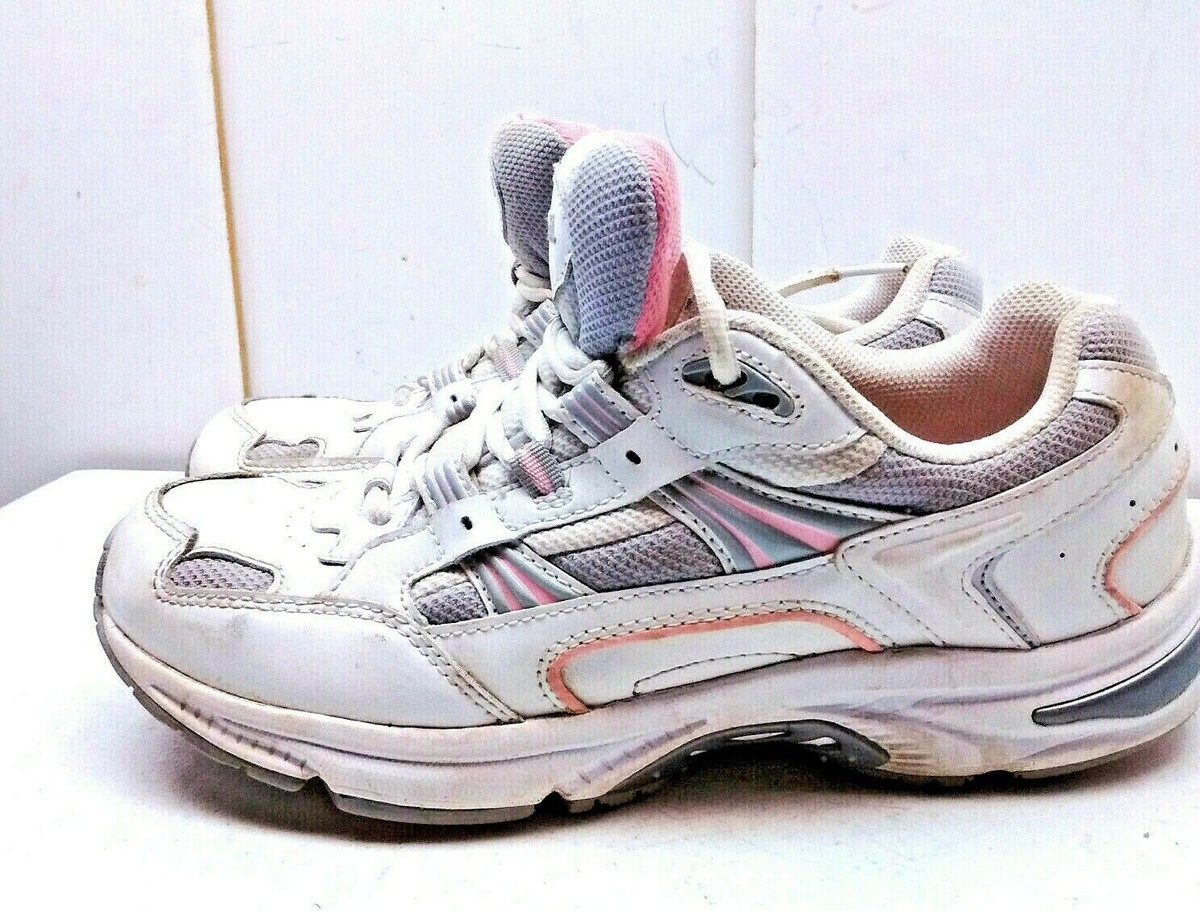 Vionic Orthaheel Walker White Leather Lace Up Athletic Sneaker Women Shoes  10M41