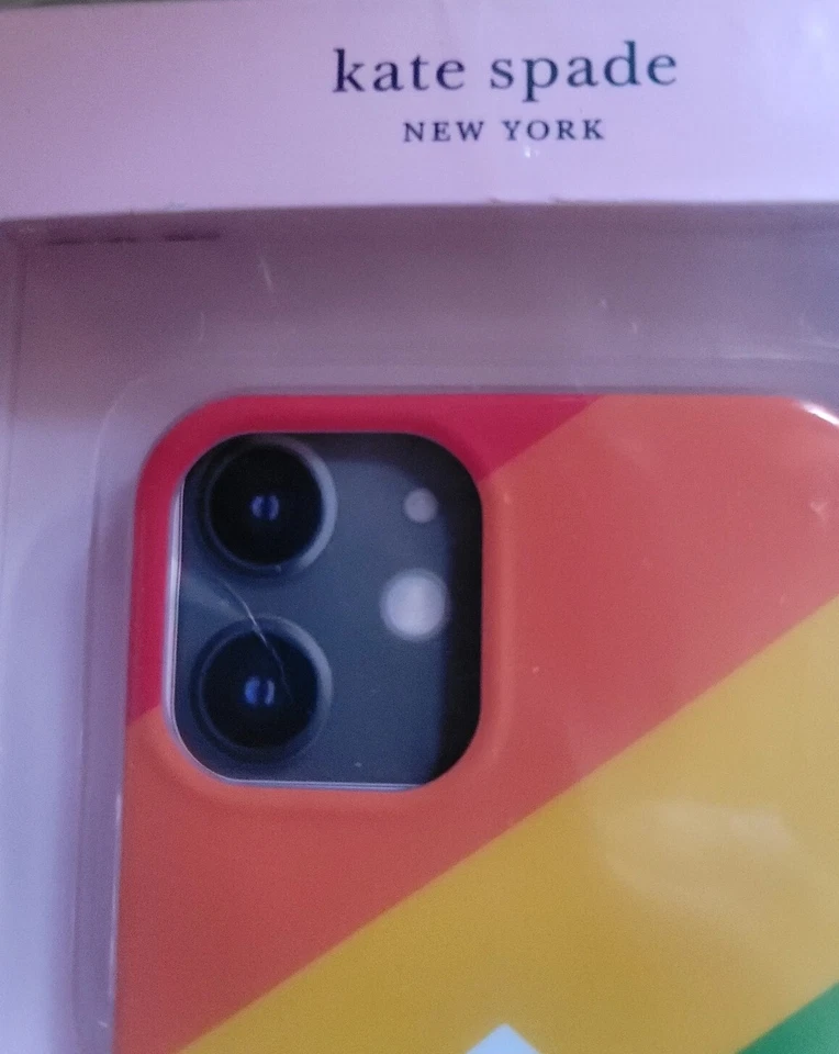 New KATE SPADE NY iPhone 5C Flexible SNAP ON phone case RAINBOW Orange Red Green - Image 4 of 4