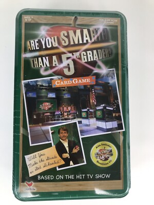 Are You Smarter Than A 5th Grader? Card Game Ages 7/Up 2/More Players Tin  Box NW