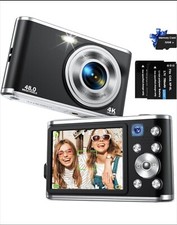 Digital Camera, Auto Focus FHD 4K Vlogging Camera with Dual Camera 48MP 16X...