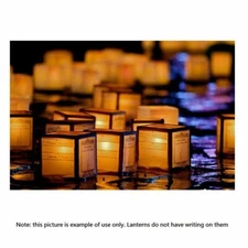 5.9 Inch Water Floating Candle Lanterns Outdoor Biodegradable Silver 4 Praying 