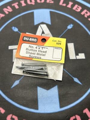 Du-Bro /Dubro. 529 No. 4 x 1'' Button Head Sheet Metal Screws
