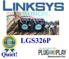 2x Quiet Replacement Fans for Linksys LGS326P