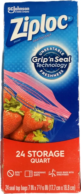 Order Ziploc Seal Top Quart Storage Bags