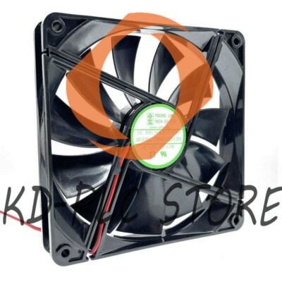 DFB13512H 135mm Chassis Cooling Fan DC 12V 0.28A 13525 2 Wires Dual Ball Bearing