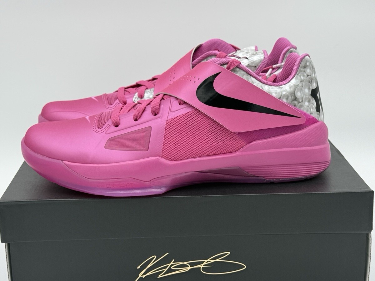 Men’s Size 9.5-Nike Zoom KD 4 IV 2024 Aunt Pearl Pink Kay Yow Basketball Shoes Nike Zoom KD 4  main image 4