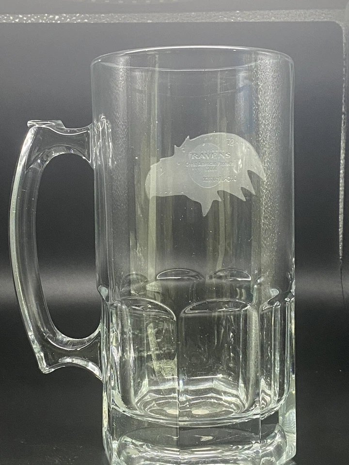 Caneca de cerveja Baltimore Ravens vidro grande decalque de metal licenciado pela NFL - nunca usado🍺 - Imagem 3 de 4