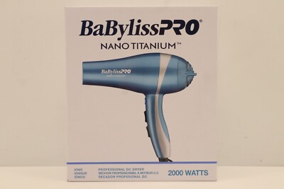 BabylissPRO Nano Titanium Hair Dryer, Professional 2000-Watt Blow Dryer BNT5548