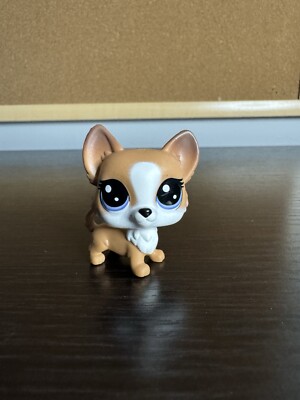 Littlest Pet Shop LPS 1-119 Corgi Puppy Blossom Corgo Purple Eyes