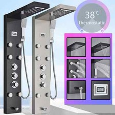 Thermostatic Shower Panel Tower System Stainless Steel Shower Panel Column Tower