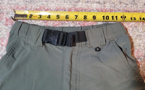Boy Scouts Olive Green Uniform Belted Cargo Shorts-100% Supplex Nylon-Youth M - Picture 11 of 13