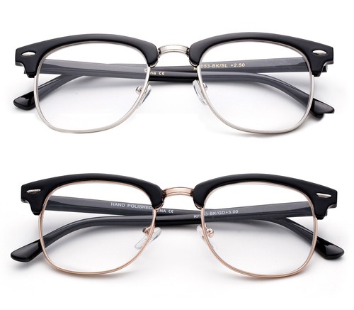 Lentes transparentes retro monturas nerd oficina entrevista gafas inteligentes UV 100 % - Imagen 9 de 9
