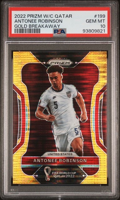 ANTONEE ROBINSON GOLD PSA 10 2022 Prizm World Cup Qatar # 08/10 USMNT ~ USA