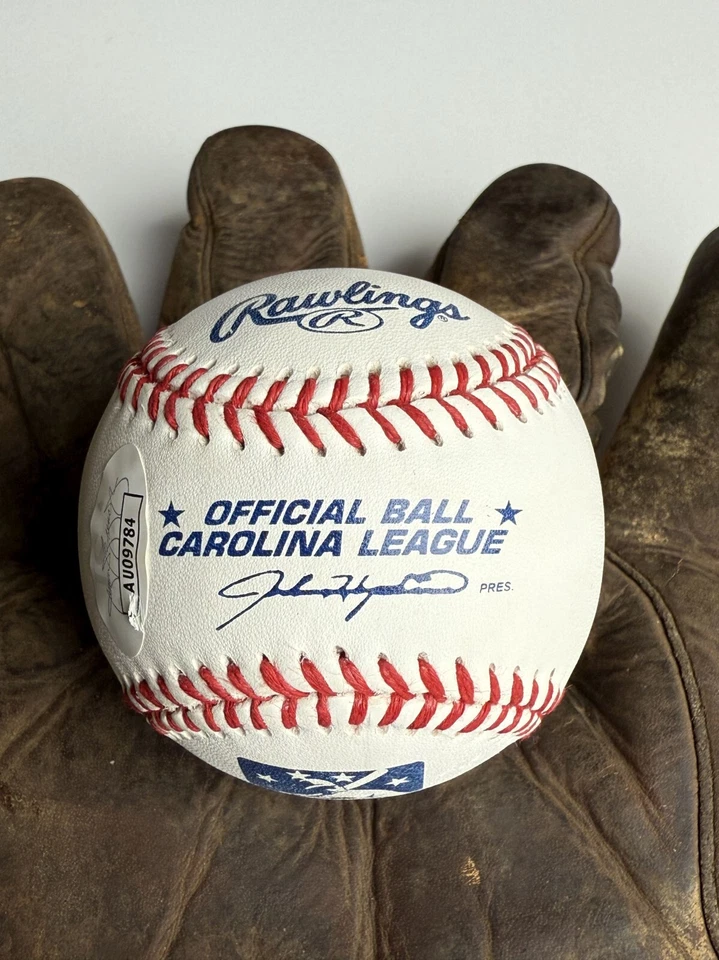 Zack Greinke Firmado Autografiado Oficial Liga de Carolina Béisbol: JSA Foto 2 de 3