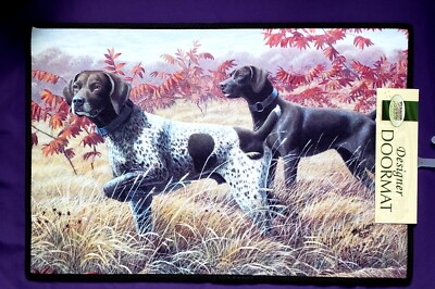 Fiddler's Elbow German Shorthaired Pointer-Designer Doormat 18'' x 27''-In/Outdoor