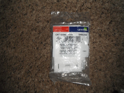 NEW & SEALED Leviton 4-Port QuickPort Single-Gang Wall Plate WHITE