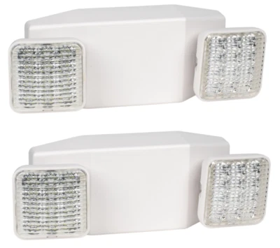 ANTEC LIGHTING 2-Pack Bug Eye Heads Adjustable Commercial Emergency Lighting Fixtures UL Listed