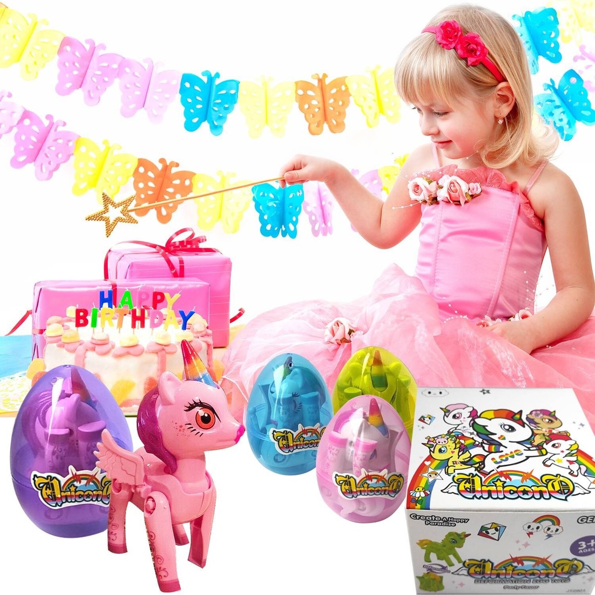 Unicorn Surprise Eggs Toys for Year Old Girls Birthday