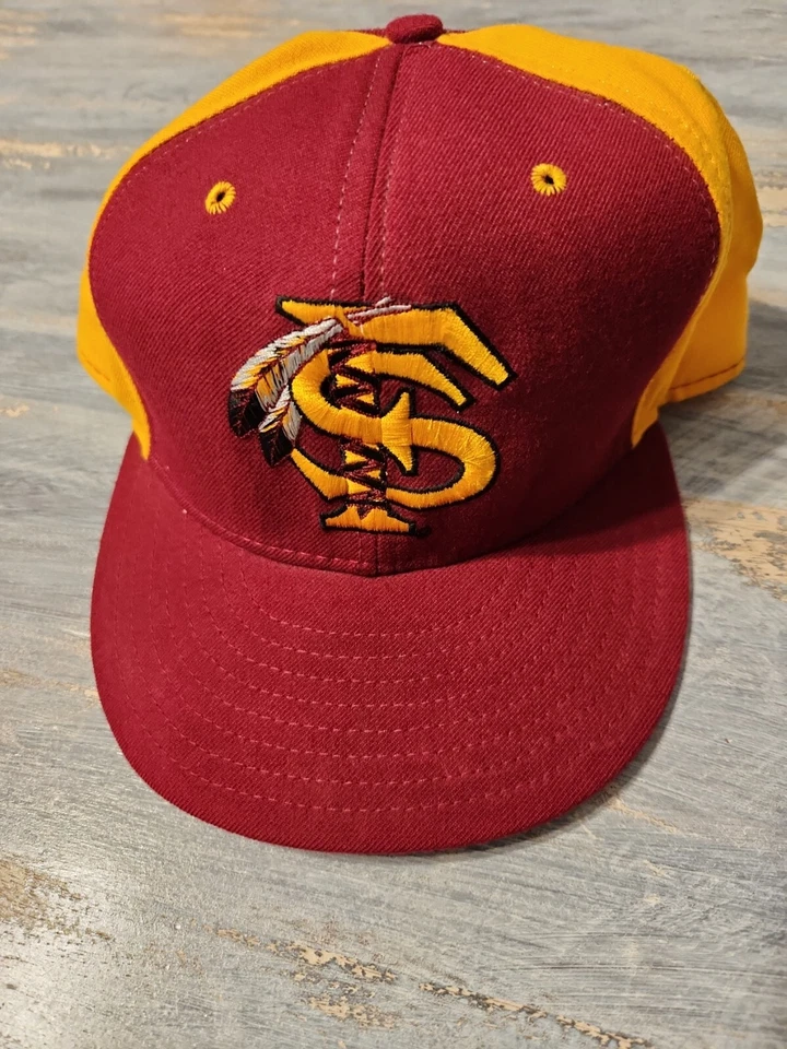 Vintage FLORIDA STATE SEMINOLES LOGOTIPO PENA NOVA ERA 5950 Pro Modelo LÃ 7 3/8 - Imagem 3 de 4