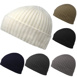 mens black fisherman beanie