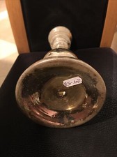 Paire Bougeoirs Anciens Verre églomisé Ou Mercurisé - Photophores Vintage