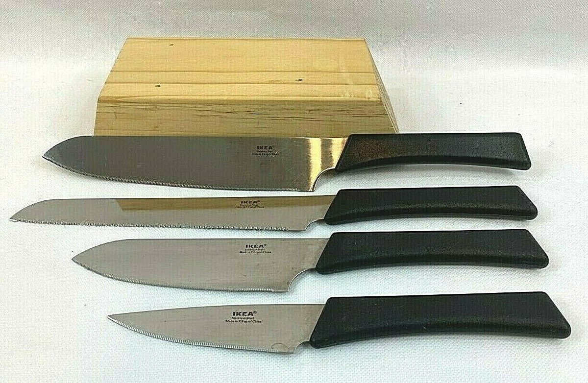 IKEA 4 Piece Stainless Steel Knife Set ~ Length 9.5