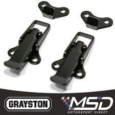 Grayston Black Car Boot & Bonnet Toggle Fasteners – Race & Rally Catch Clips