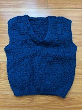 Toddler Boy Vintage style handmade crochet Vest