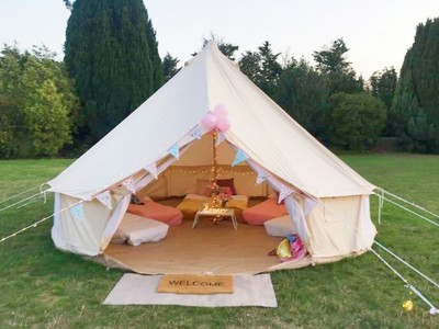 6M Cotton Canvas Glockenzelt Luxus Outdoor Wasserdicht Four Seasons Family Camp
