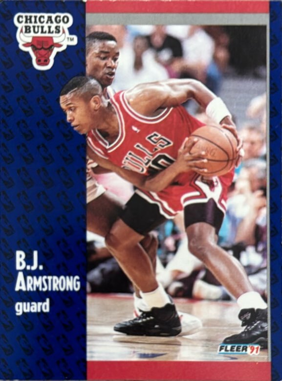 1991 Fleer Wheaties #8 B.J. Armstrong - Chicago Bulls 