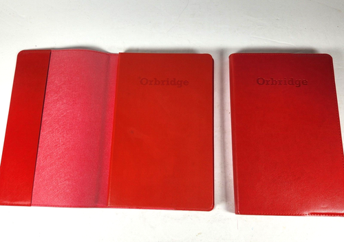 Lot 2 Orbridge Journal Red Faux Leather Travel Diary Notebook Lined Cream Paper - Picture 2 of 8