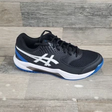 ASICS GEL-Dedicate 8 Mens Shoes Sz 7 Tennis Athletic Black Tuna Blue Sneakers