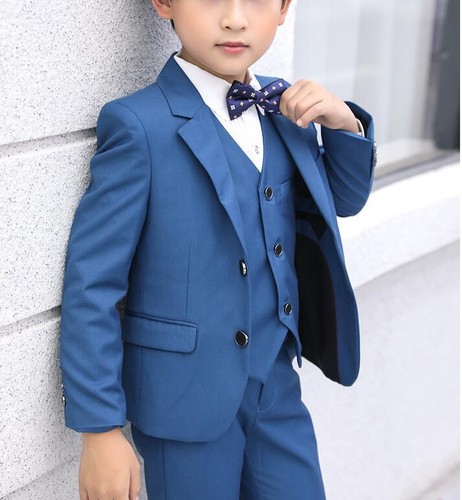New Kids Child Blazer Jacket Boys Performance Wedding Host Coat Casual Outerwear - Picture 15 of 22