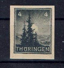 SBZ Th&uuml;ringen MiNr 93 Ay z2 U postfrisch ** gepr&uuml;ft Str&ouml;h