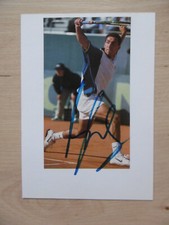 Albert Costa autograph signed 10x15 cm index card with magazine image