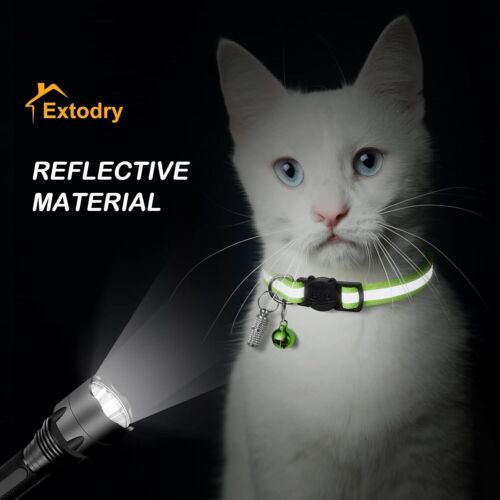 12 OR 4 Pack Reflective-Breakaway Cat Collars with Bells,Safety Buckle - Picture 13 of 21