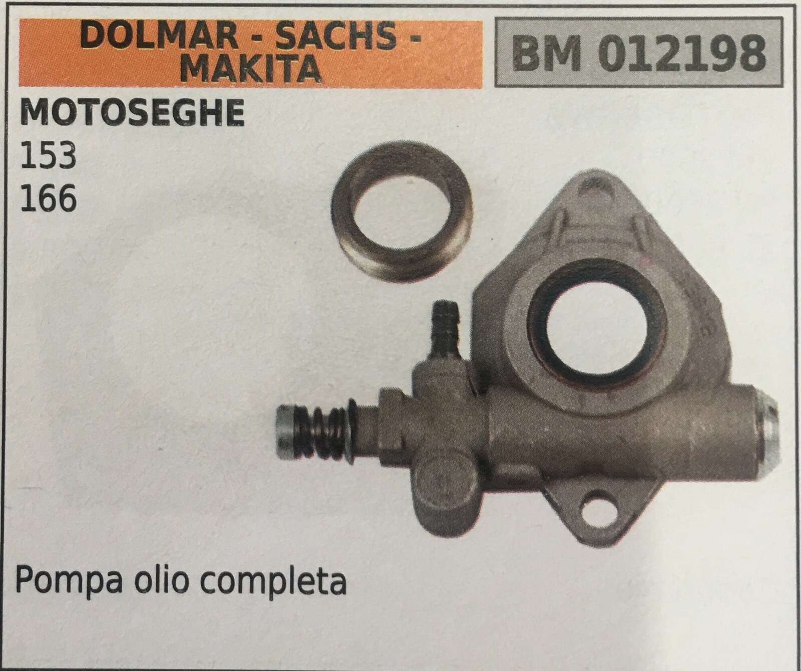 Pompa Olio Professionale Brumar BM012198 per Sachs Dolmar 100/102