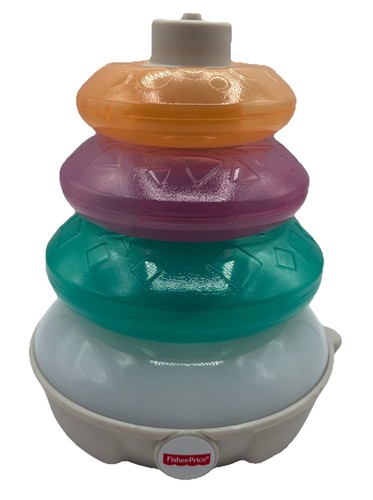 Fisher Price Linkable Singing,  Lights & Colors Teaches Colors Stacking Baby Toy