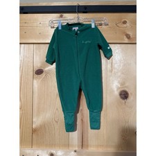 Vintage Green Snugabye One Piece Convert-A-Foot Sleeper Size 3-6 Month Baby
