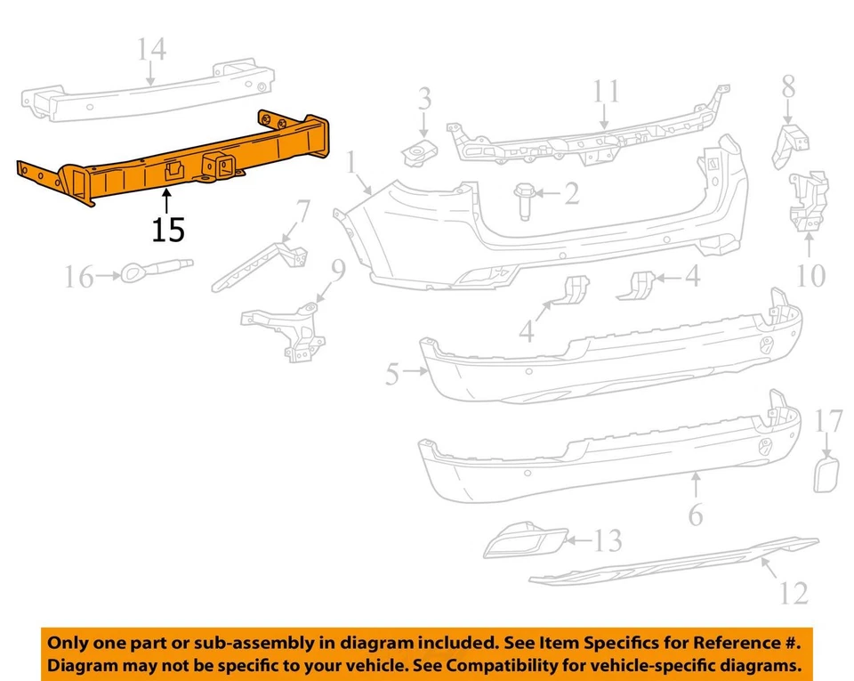 (仅限本地提货)17 18 19 20 21 22 23 24 JEEP COMPASS 后保险杠组件 — 第 3/4 张图片
