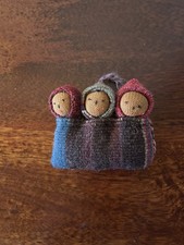 Guatemala Worry Dolls Set Of 3 Handmade 3 X2.5