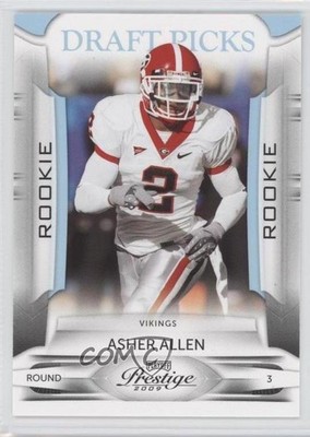 2009 Playoff Prestige Rookie Draft Picks Light Blue 149/999 Asher Allen #108 0c2
