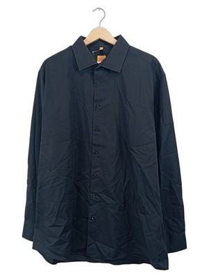 REDMOND Freizeithemd Langarm Hemd Schwarz Gr. 54 XXL