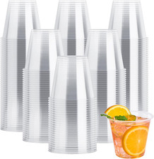 300 Pack Clear Plastic Cups, 9 Oz Crystal Clear PET Party Cups, Classic Clear Di