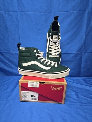 Vans Women's Size US 7 Ashwood Hi Decon Canvas Sneakers Emerald Green & White