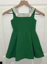 Janie And Jack Easter 2018 Green White Dress Double Bow Back Girls 5 See Photos