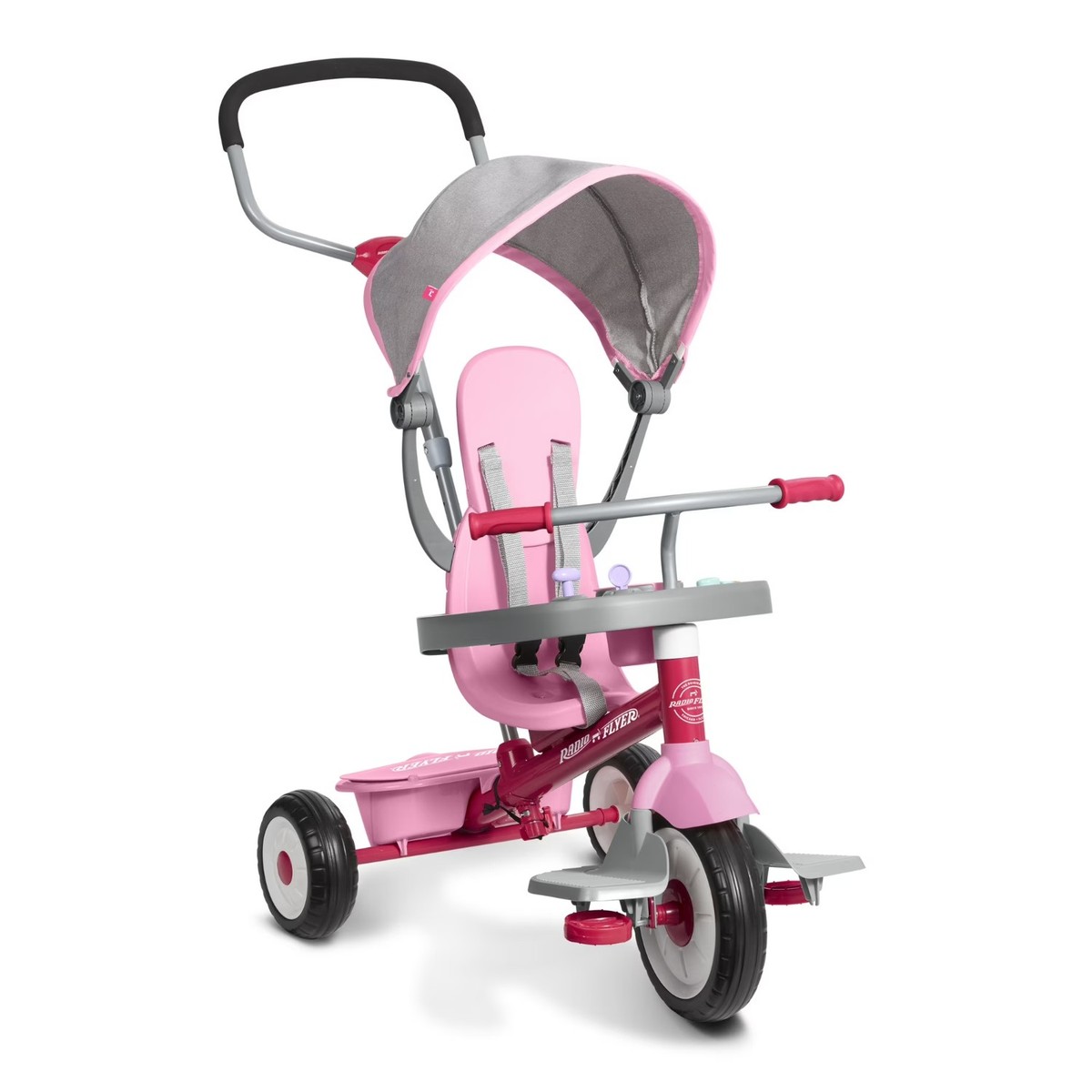 Radio Flyer 484PW 4-in-1 Activity Stroll 'N Trike with Interactive