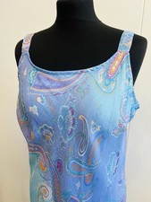 Vintage Marks & Spencer Maxi Dress Mermaid Blue Turquoise Seafoam Size 18