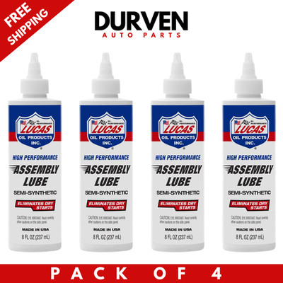 Lucas Oil 10153 Assembly Lube 8oz High Performance Moly Based 4-Pack