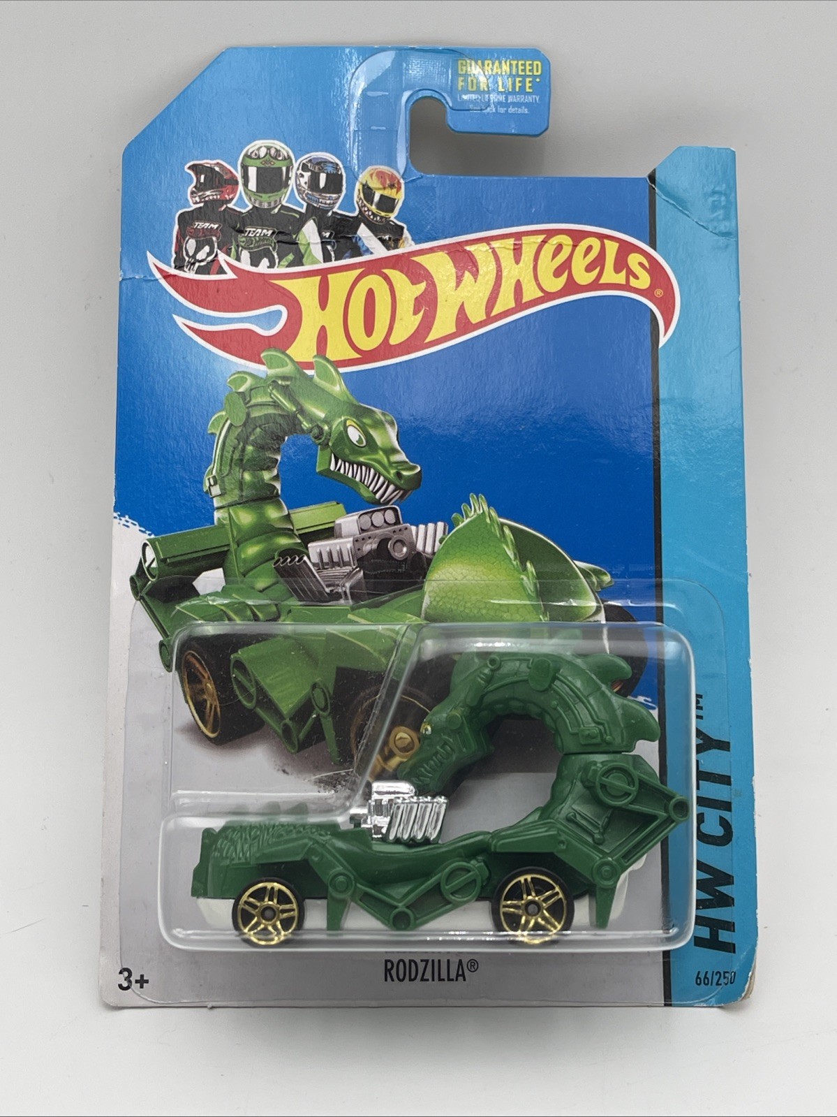 2014 Hot Wheels #66 HW City-Medieval Rides RODZILLA Green Variant w/Gold Pr5 Sp